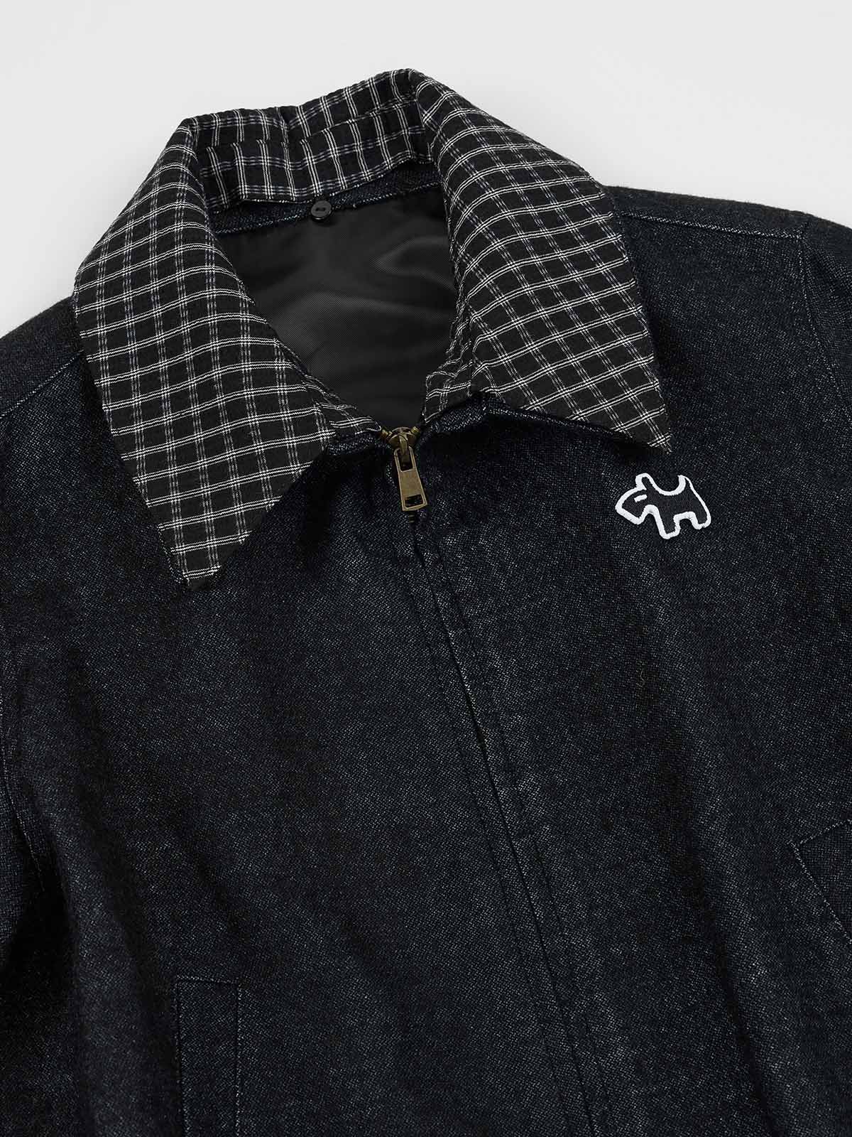 ASOBIO Wool-Blend Denim Trucker Jacket