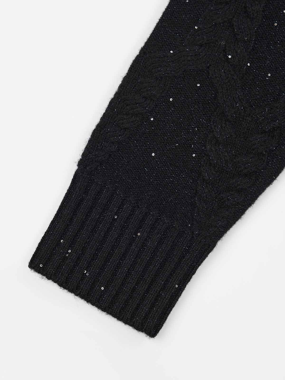 ASOBIO 100% Wool Turtleneck Pullover Sweater