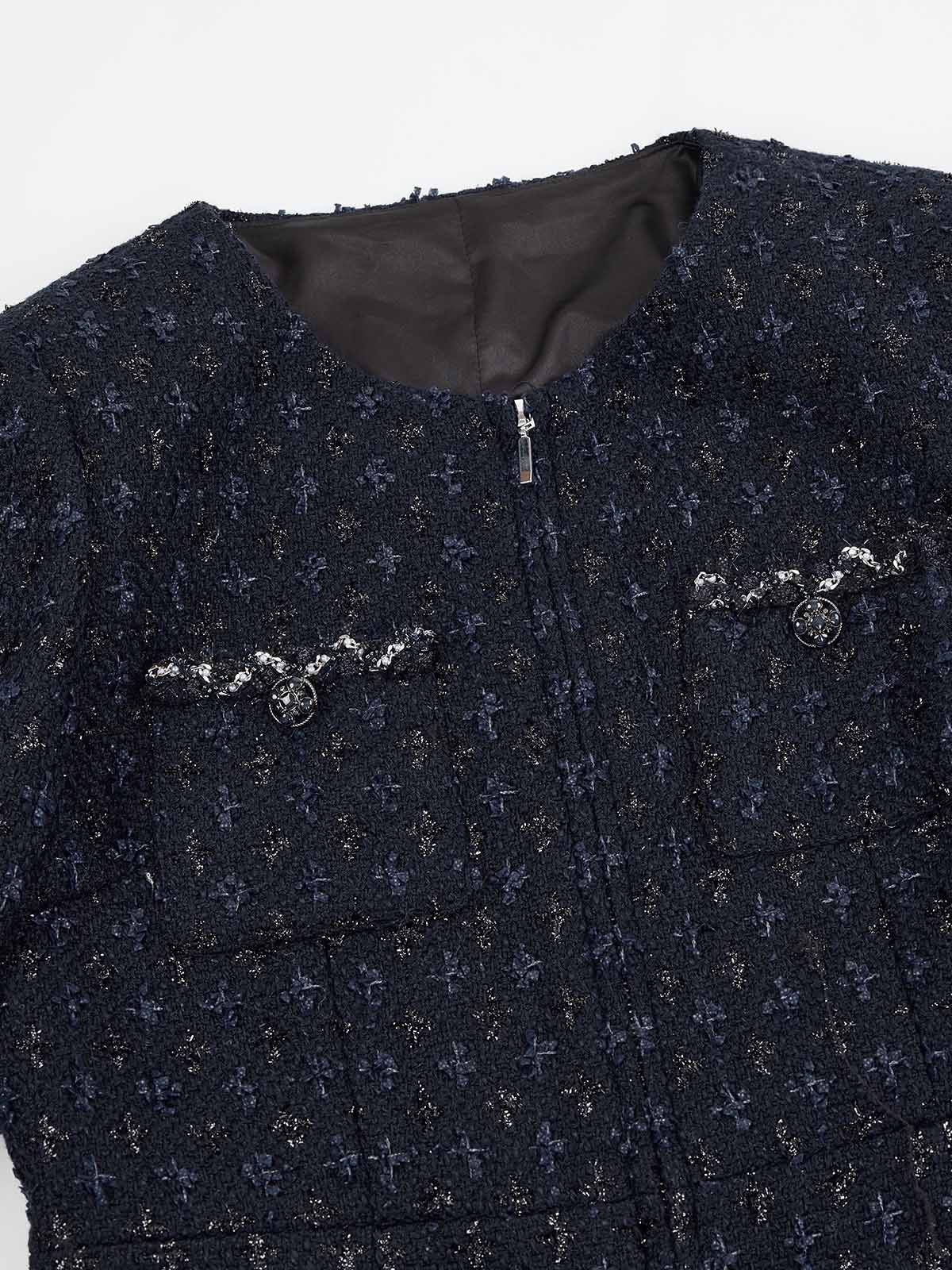 ASOBIO Tailored Tweed Mini Dress