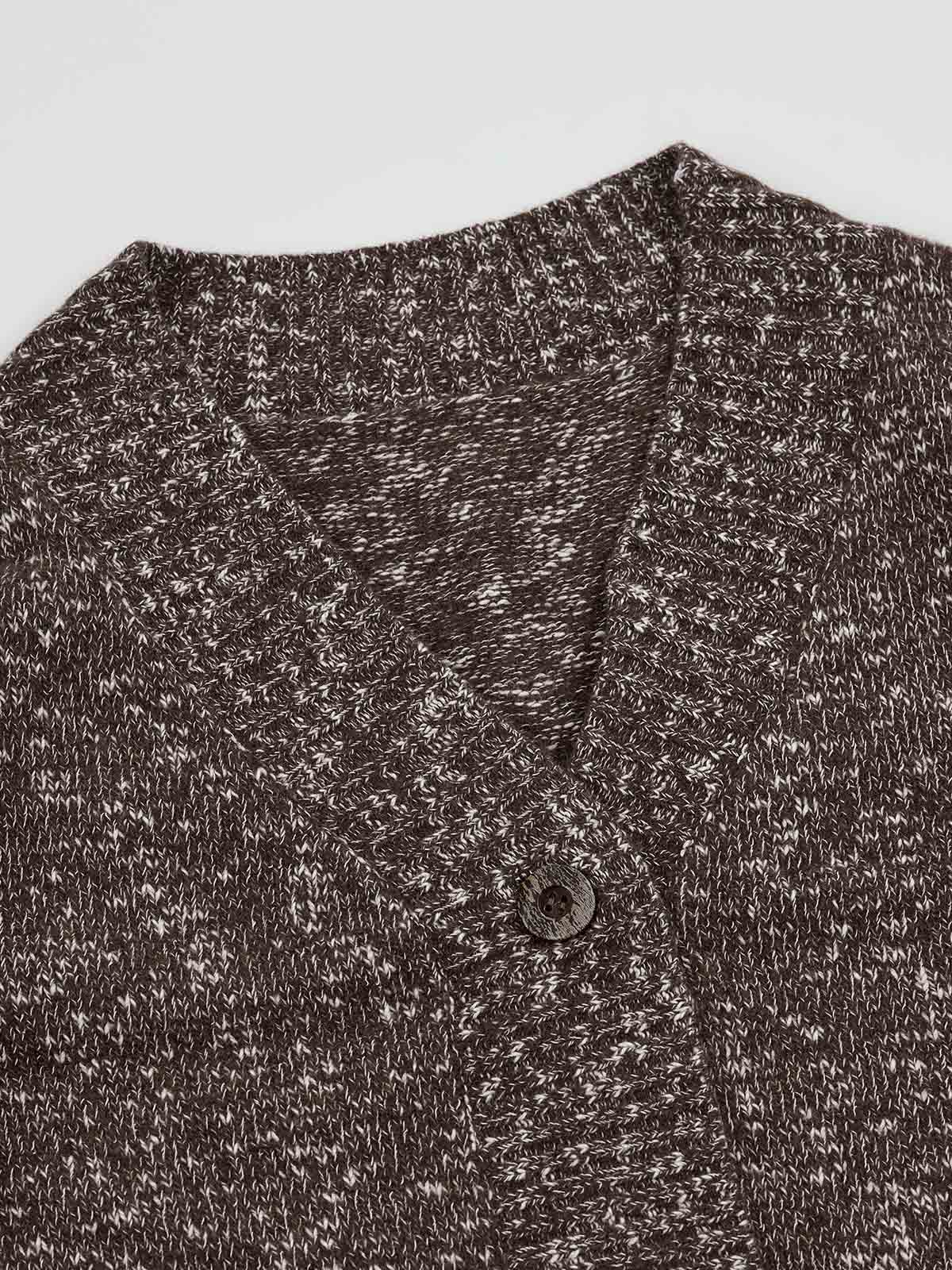 ASOBIO Wool-Blend V-Neck Cardigan