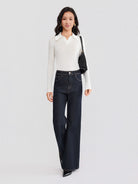 ASOBIO Mid-High Waist Flared Skinny Jeans