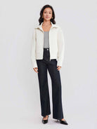 ASOBIO Stand-Collar Two-Way Zip Sweat Jacket
