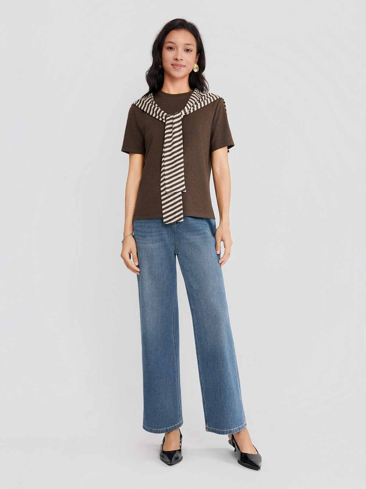 ASOBIO Wool Blend Knit Tee