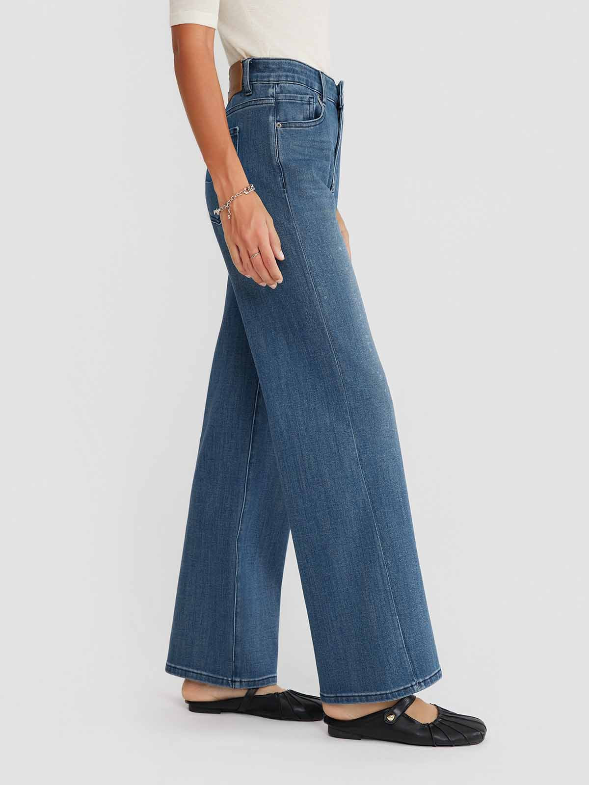 ASOBIO High Waist Straight-Leg Stretch Jeans