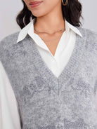 ASOBIO Bow-Pattern Knit Vest