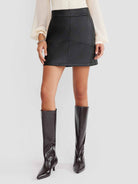 ASOBIO PU Mini Skirt