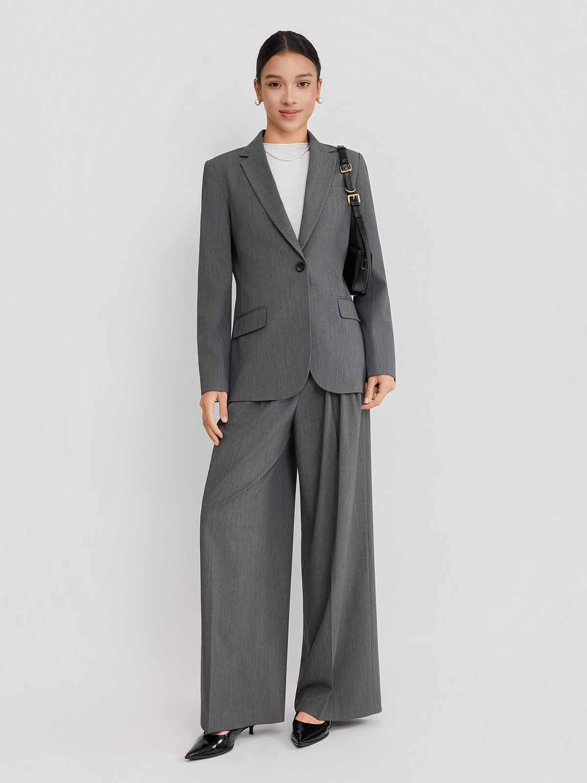 ASOBIO Wool Blend Blazer