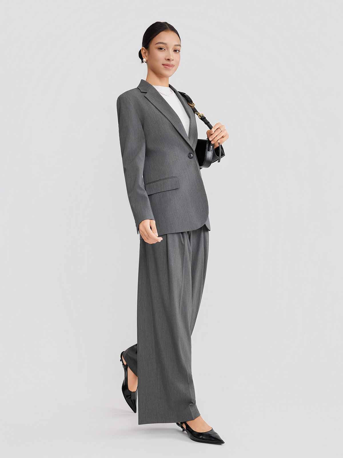 ASOBIO Wool Blend Blazer