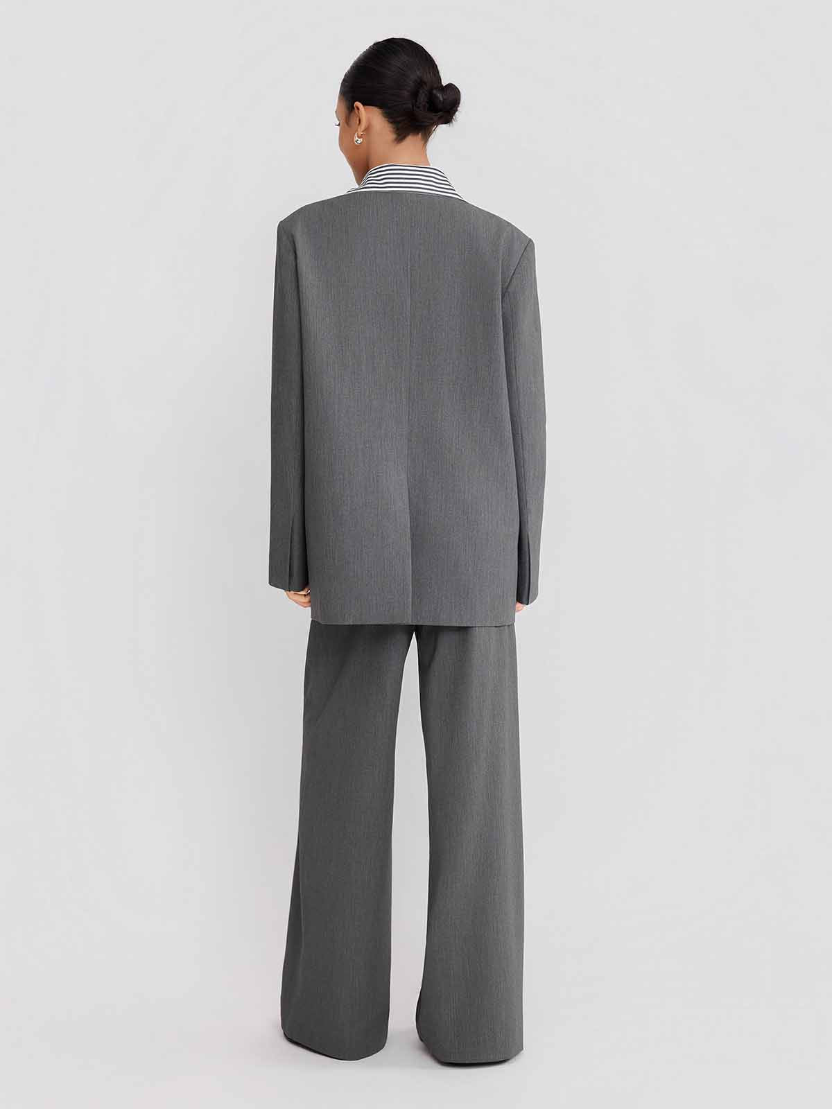 ASOBIO Detachable Collar Relaxed Blazer