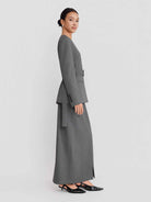 ASOBIO Belted Pullover Blazer