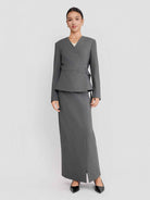 ASOBIO Wrap V-Neck Belted Blazer