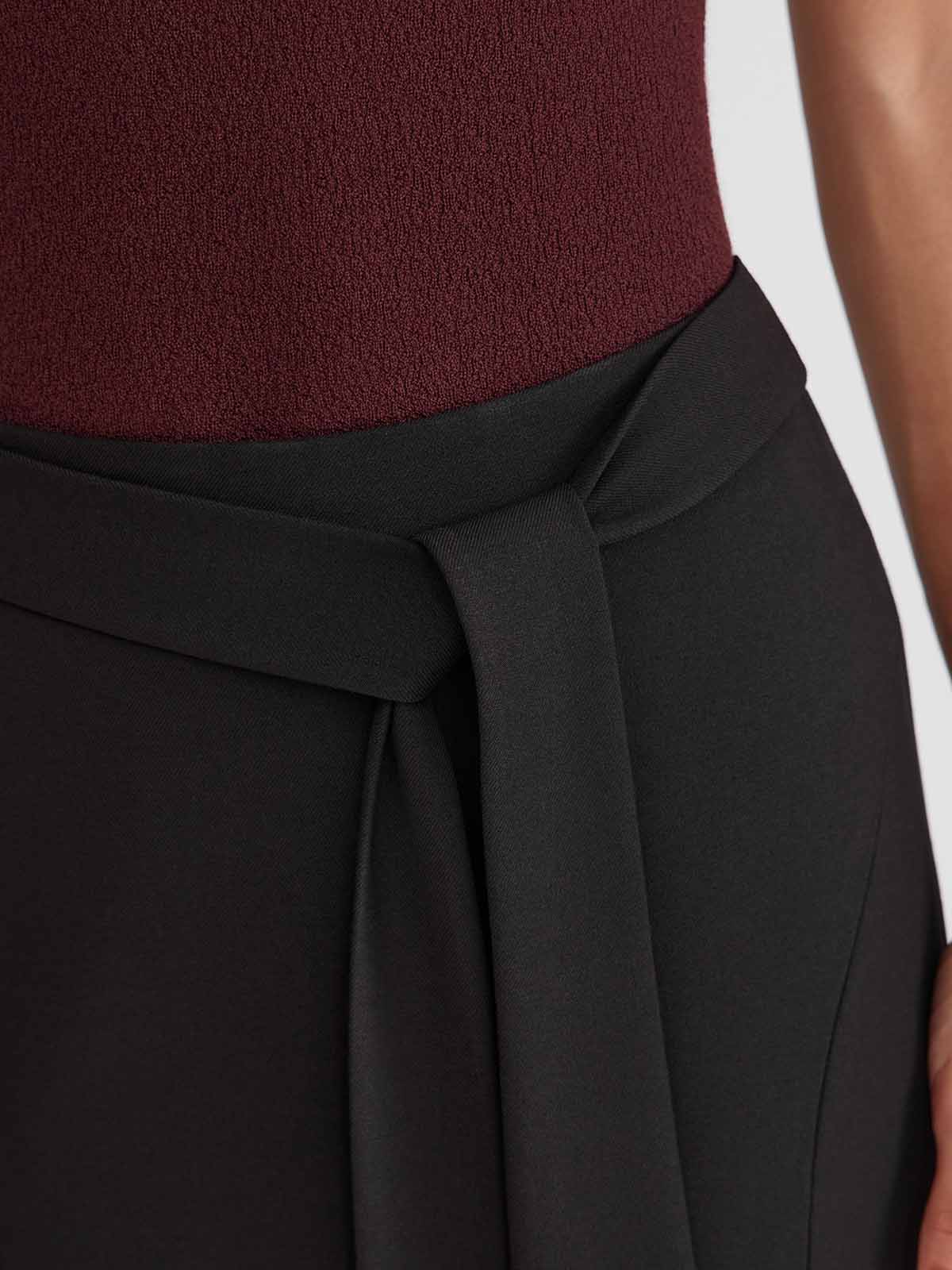 ASOBIO Stretch Knit Tie-Waist Skirt