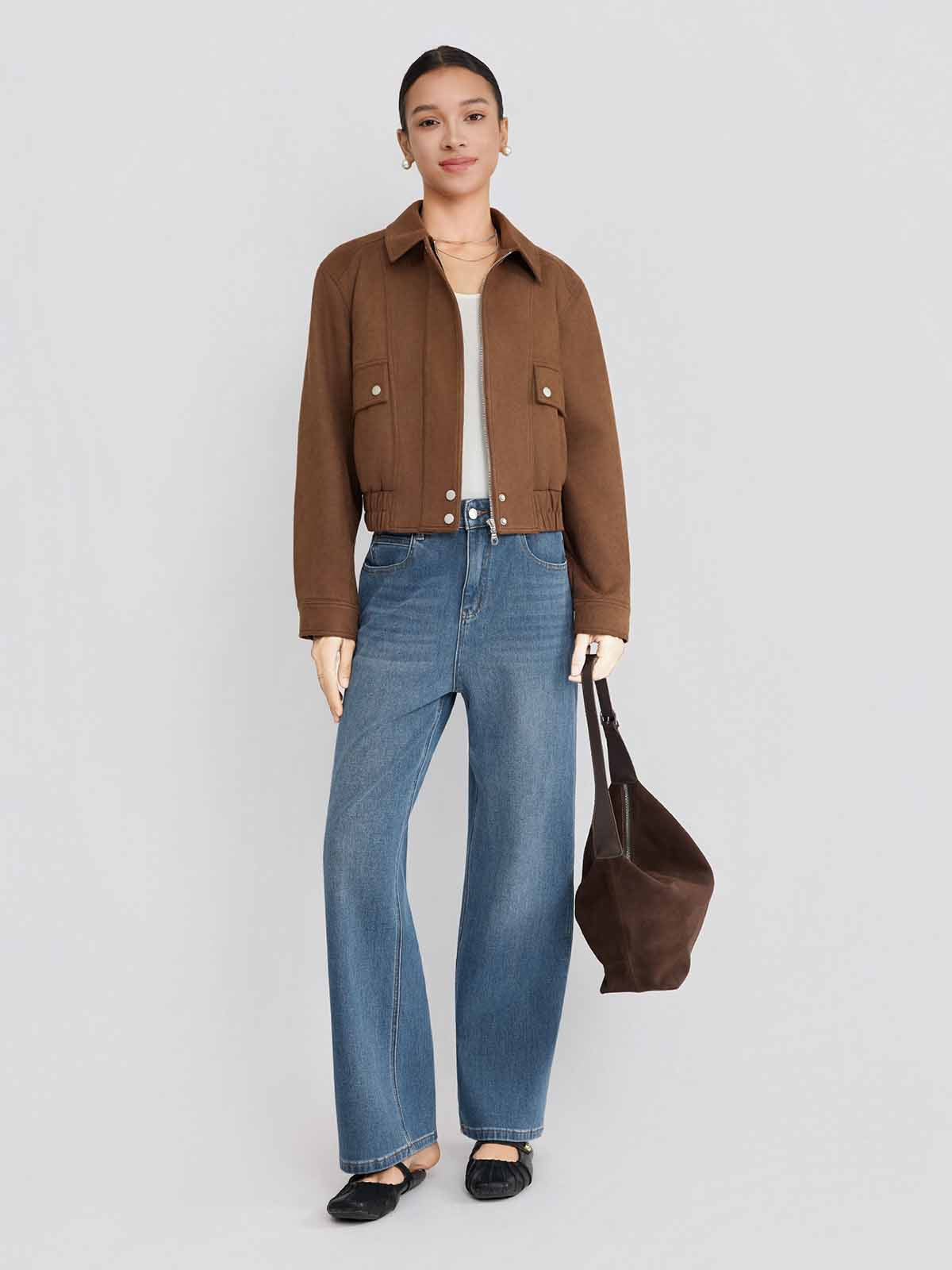 ASOBIO Suede Trucker Jacket