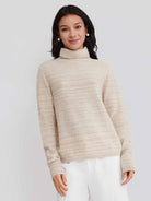 ASOBIO Yak Wool Blend Mélange Pullover Sweater