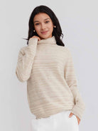 ASOBIO Yak Wool Blend Mélange Pullover Sweater