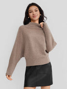 ASOBIO Yak Wool Blend Raglan Pullover Sweater
