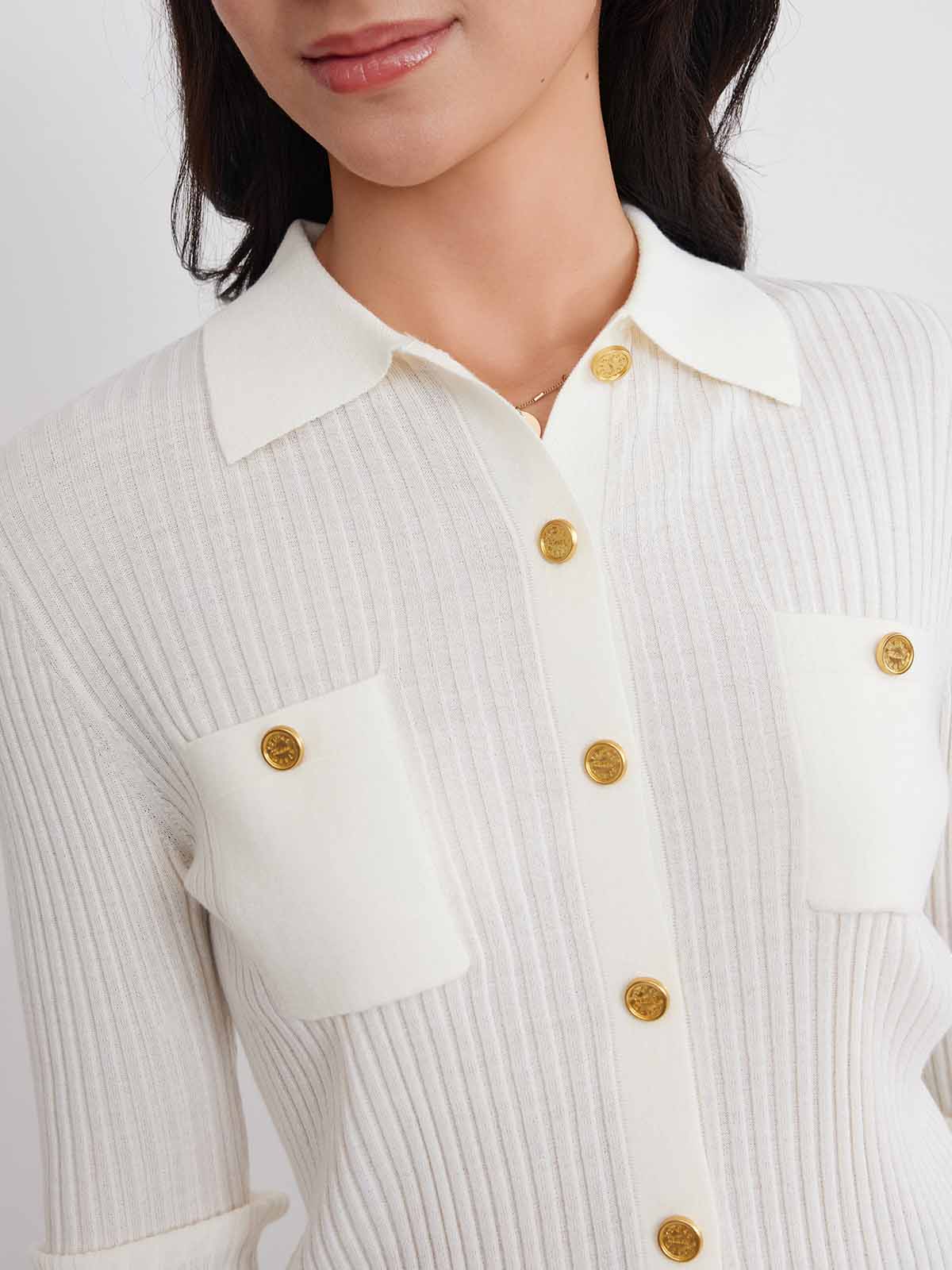 ASOBIO Ribbed Wool-Blend Cardigan