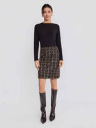 ASOBIO Sequin Embroidered Mini Skirt