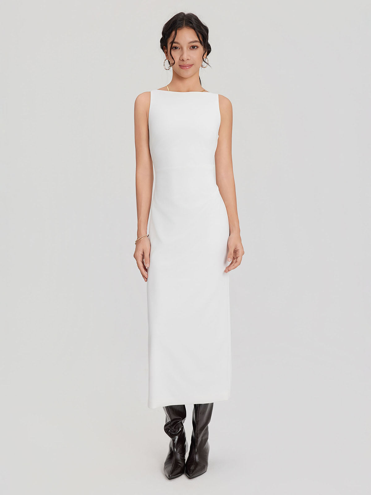 ASOBIO Tuck Midi Dress