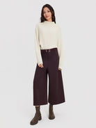 ASOBIO Wide-Leg Cropped Trousers