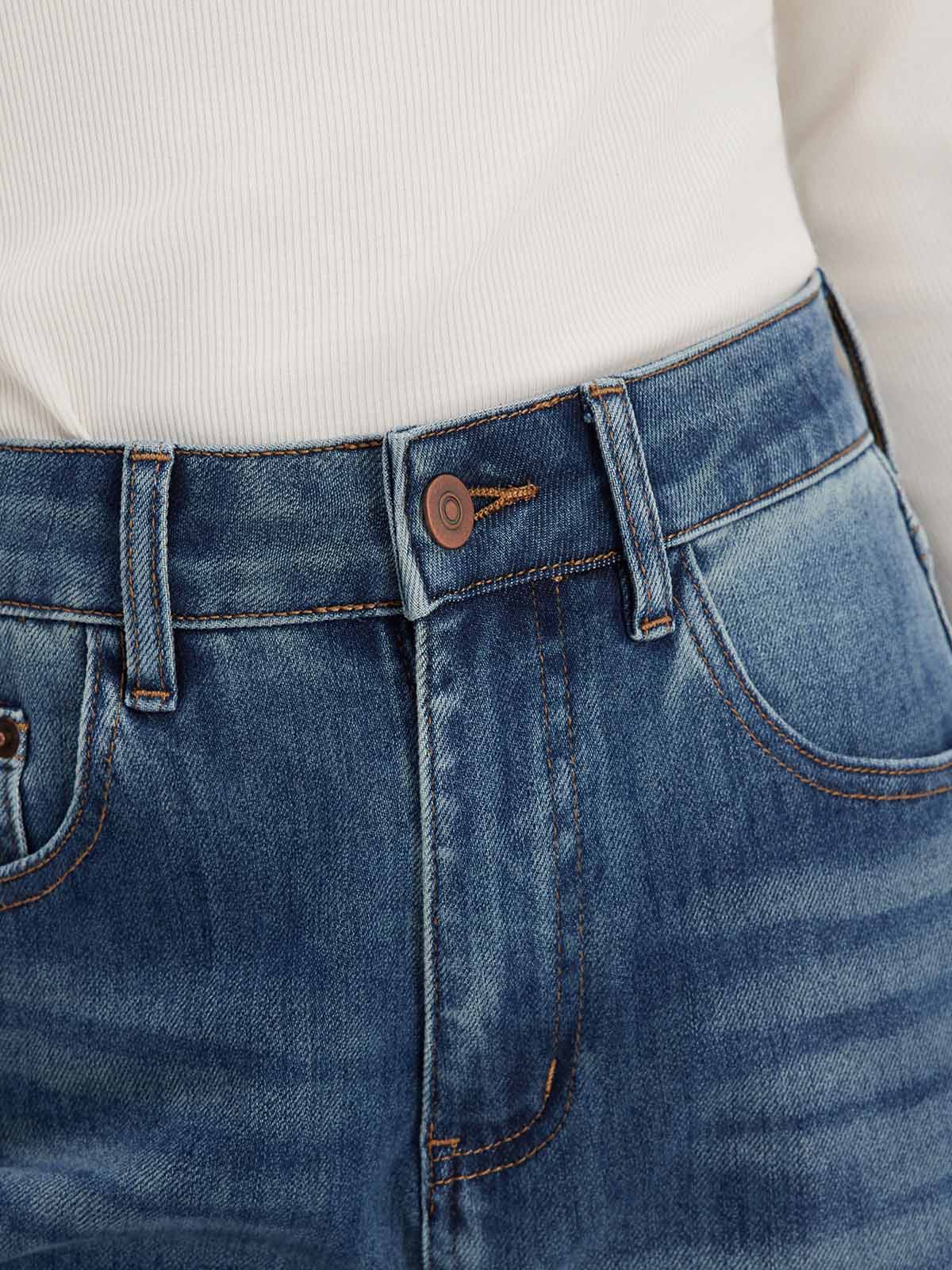 ASOBIO Mid-High Rise Wide-Leg Jeans