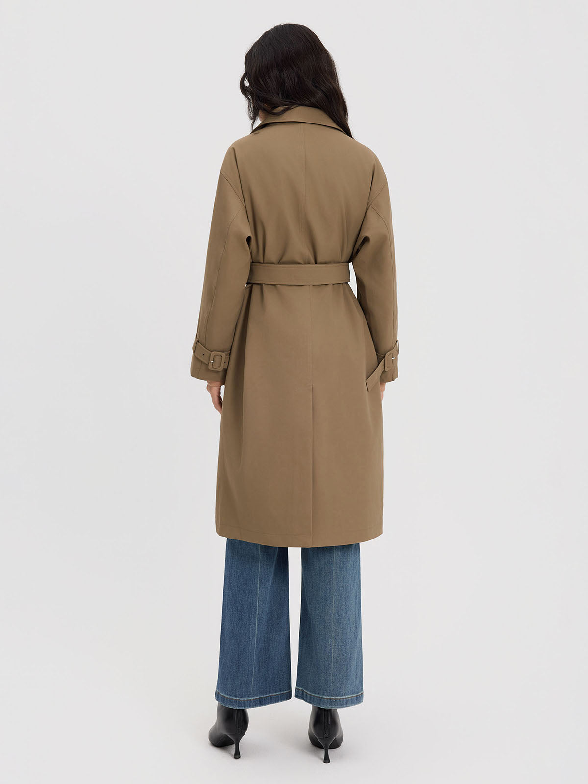 ASOBIO Belted Goose Down Trench Coat