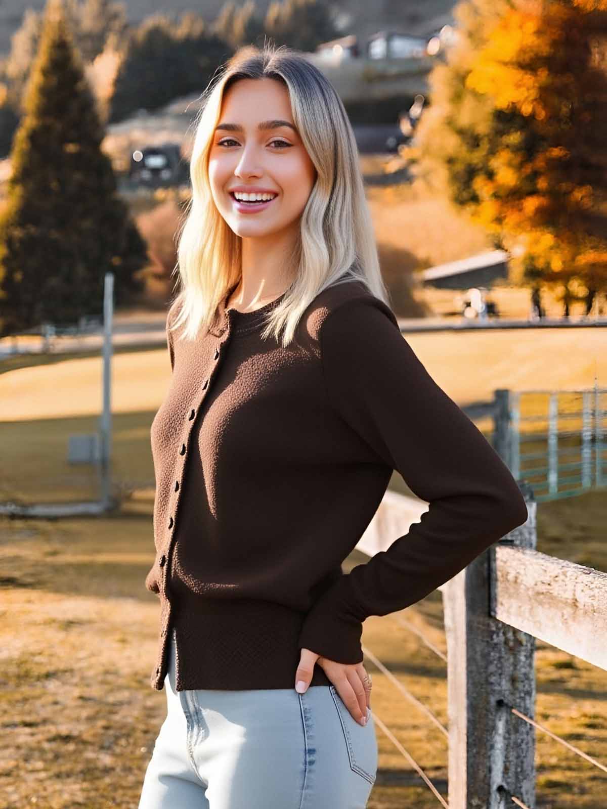 ASOBIO 100% Wool Cardigan