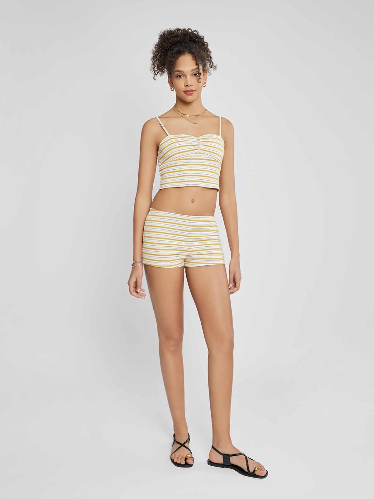 ASOBIO Knitted Pleated Cami Tank