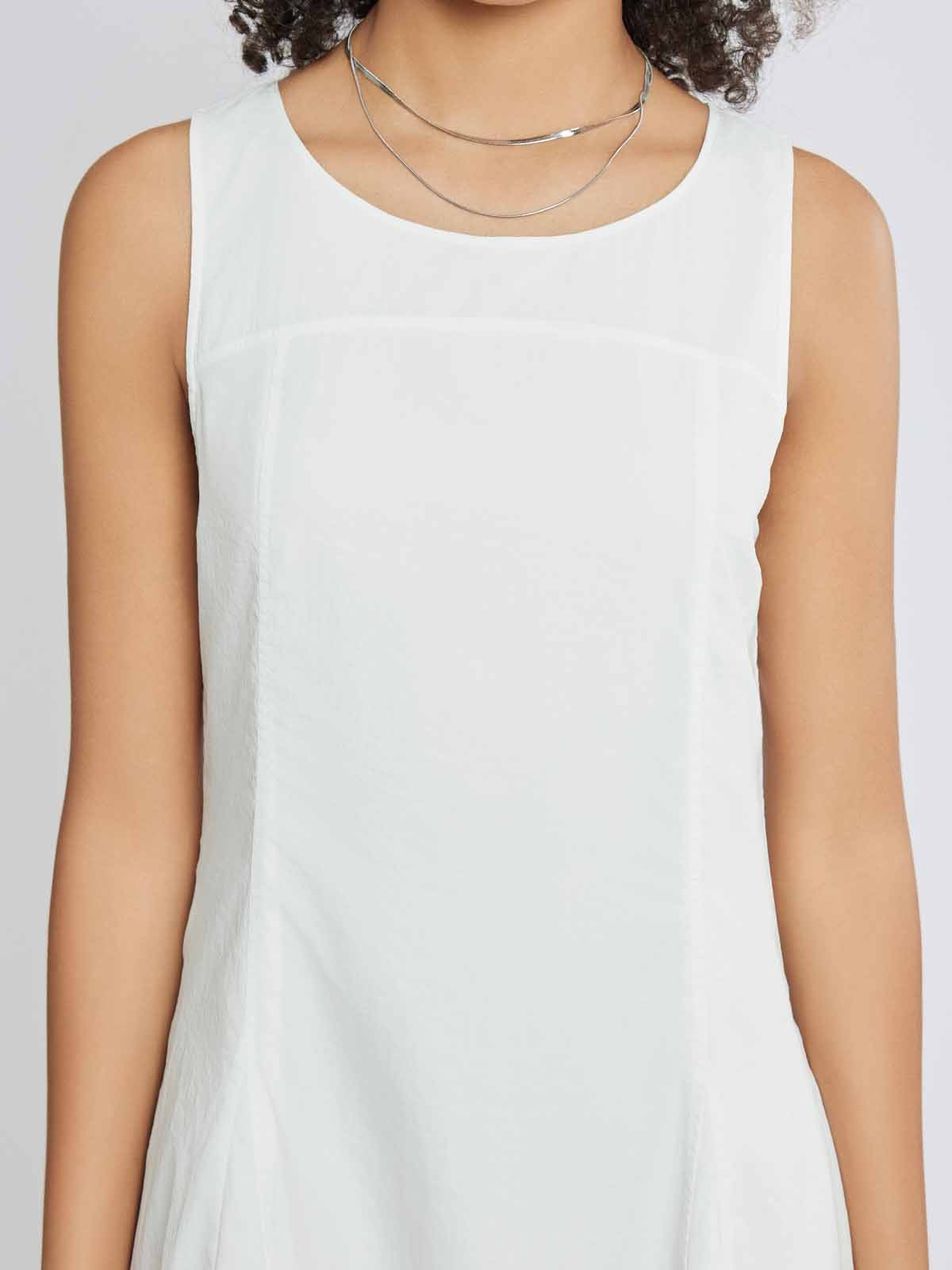 ASOBIO Sleeveless Bubble-Hem Midi Dress