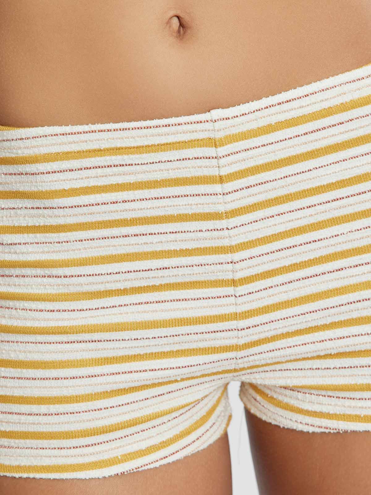 ASOBIO Mid-Rise Knitted Mini Shorts