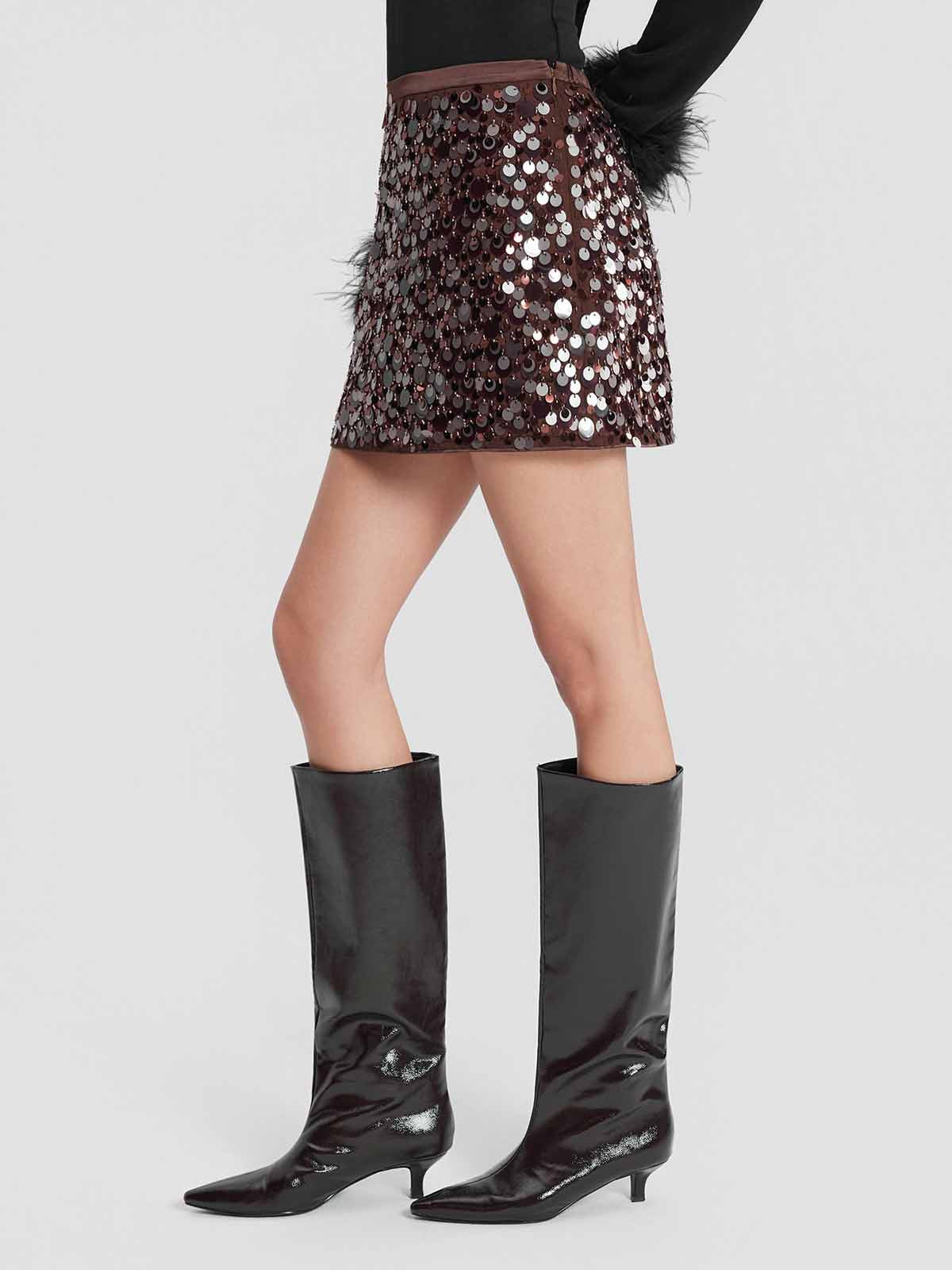 ASOBIO Sequin Mini Skirt