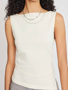 Ruched Side Asymmetrical Hem Sleeveless Top