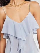Ruffled Chiffon V-Neck Camisole