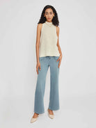 Halter Neck Mesh Knit Top