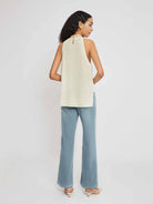 Halter Neck Mesh Knit Top