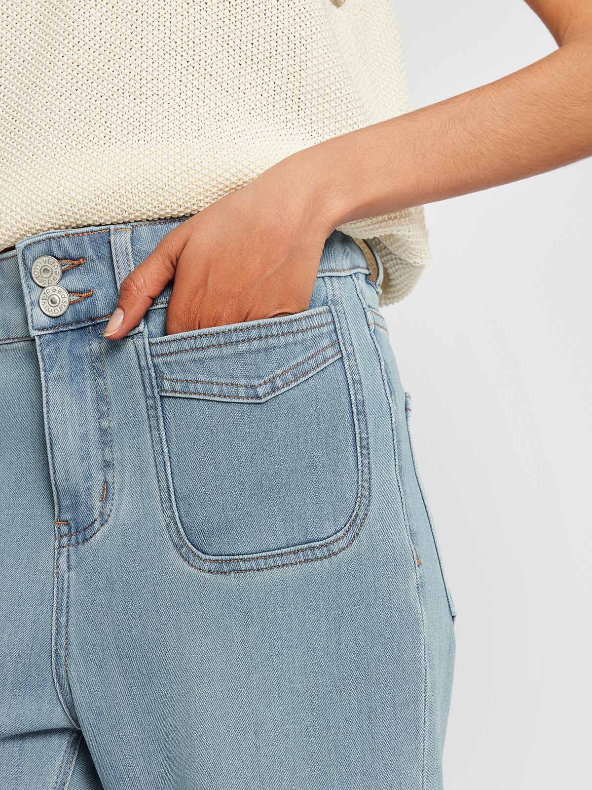 High Waist Slim Straight Stretch Jeans