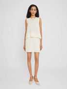 Fringed Jacquard Straight Knit Top