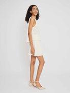 Fringed Jacquard Straight Knit Top