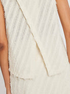 Fringed Jacquard Straight Knit Top