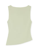 Ruched Side Asymmetrical Hem Sleeveless Top