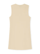 100% Linen Button-Up Linen Vest Mini Dress