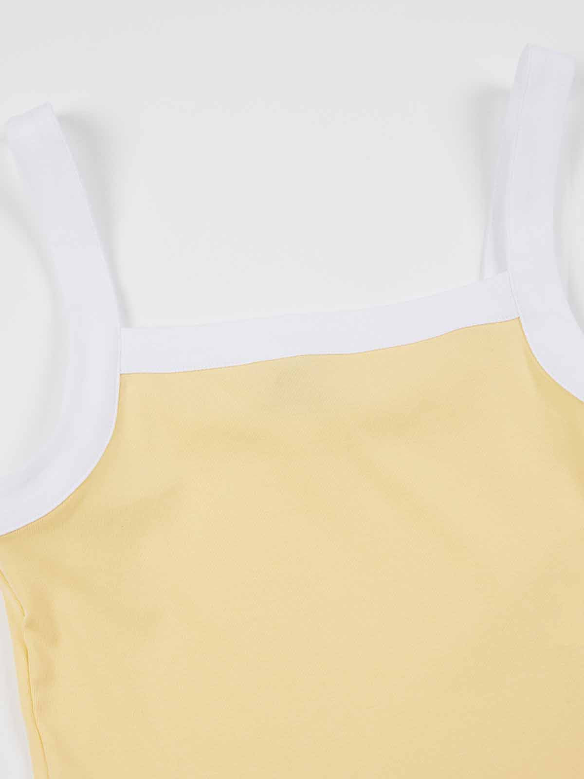 Contrast Wide Strap Knit Sports Cami