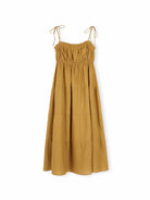  Linen Tiered Midi Dress