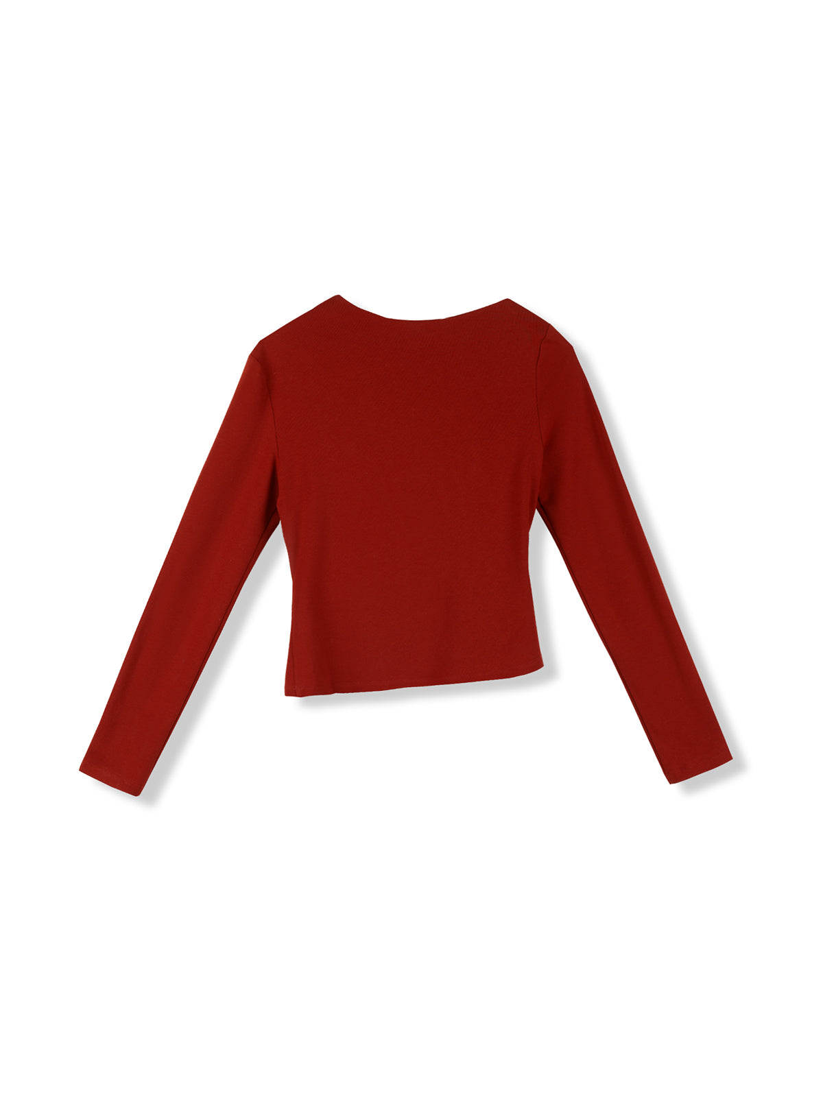 ASOBIO Long-Sleeve Draped Mockneck Top