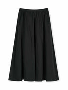  Linen-Blend A-Line Midi Skirt