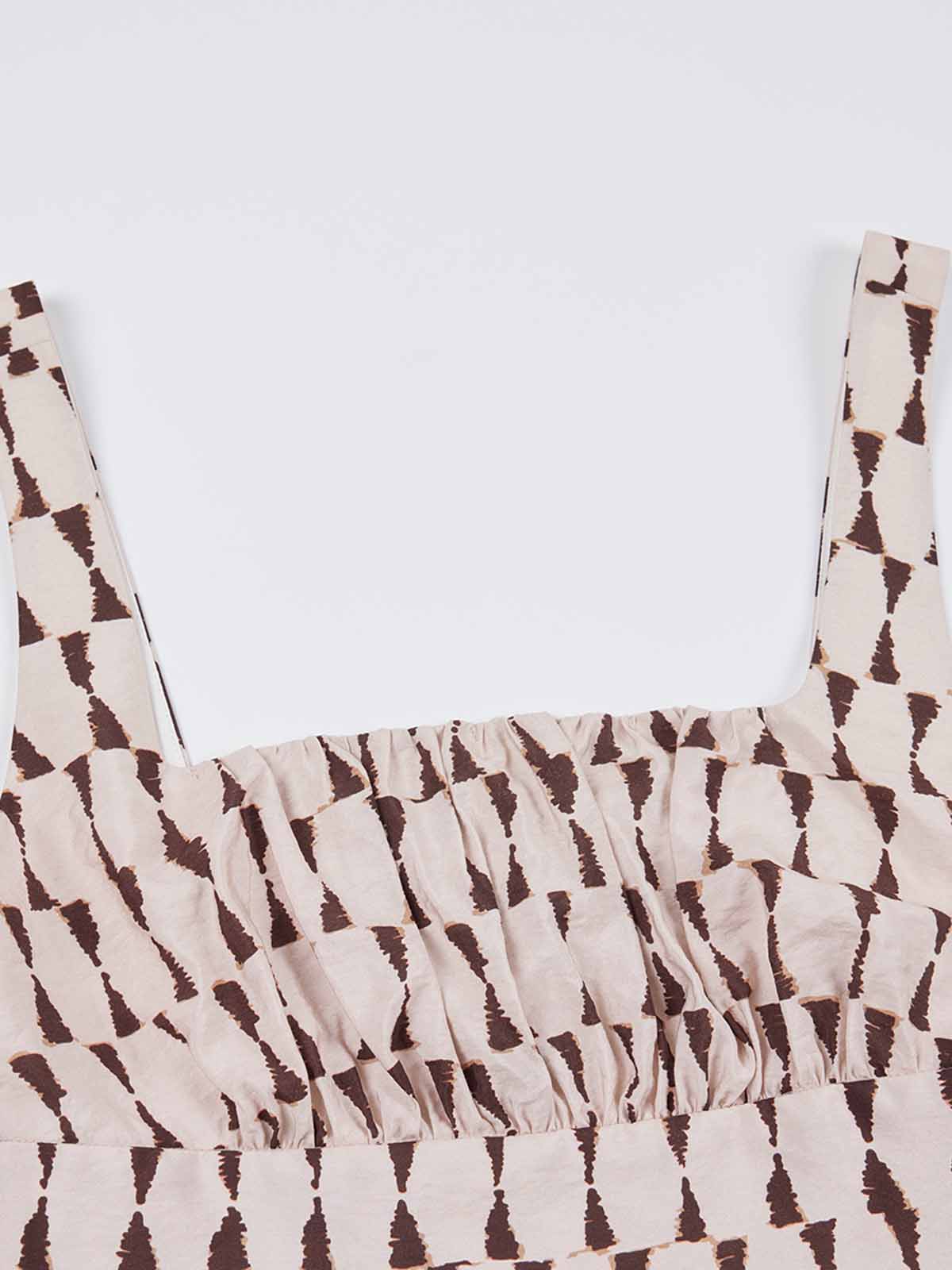 Smocked Square-Neck Top