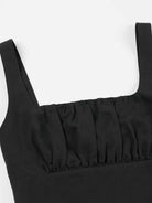Smocked Square-Neck Top