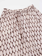 Linen-Blend A-Line Midi Skirt
