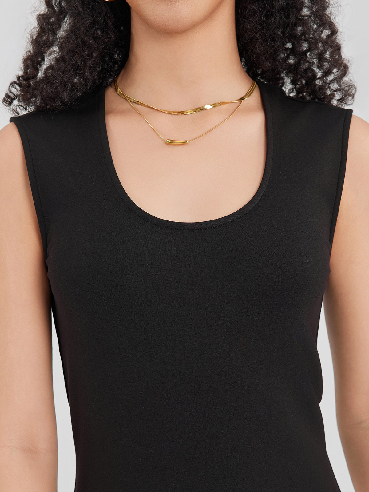 ASOBIO Fit-and-Flare Cotton Maxi Dress with Contour Bodice