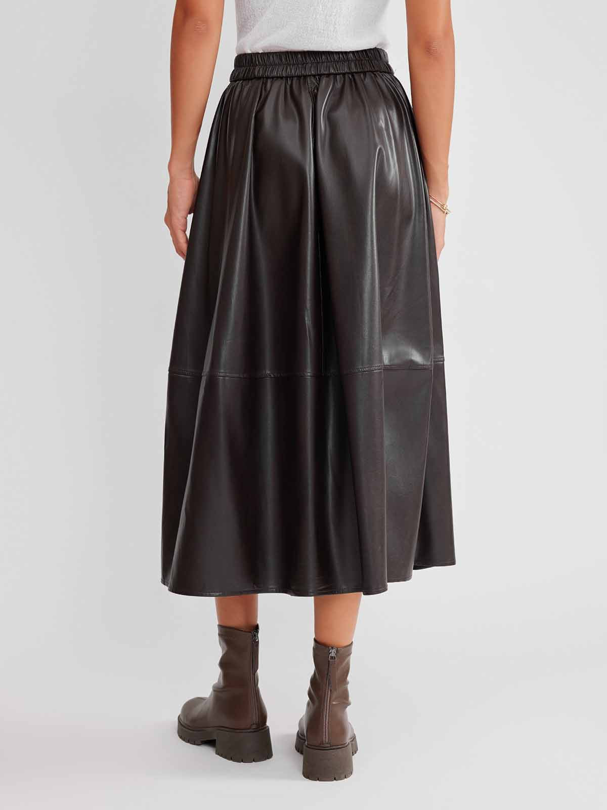 ASOBIO PU Maxi Skirt